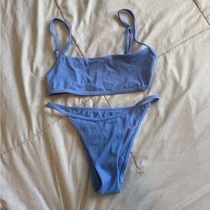 La Hearts Blue Bikini Set Swimwear